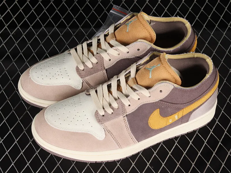 All categories Air Jordan Jordan series basketball shoes Air Jordan 1 Low Z version Air Jordan 1 Low "Taupe Hazet" AJ1 Joe 1 meter purple orange retro culture and leisure sports sneakers DN1635-200